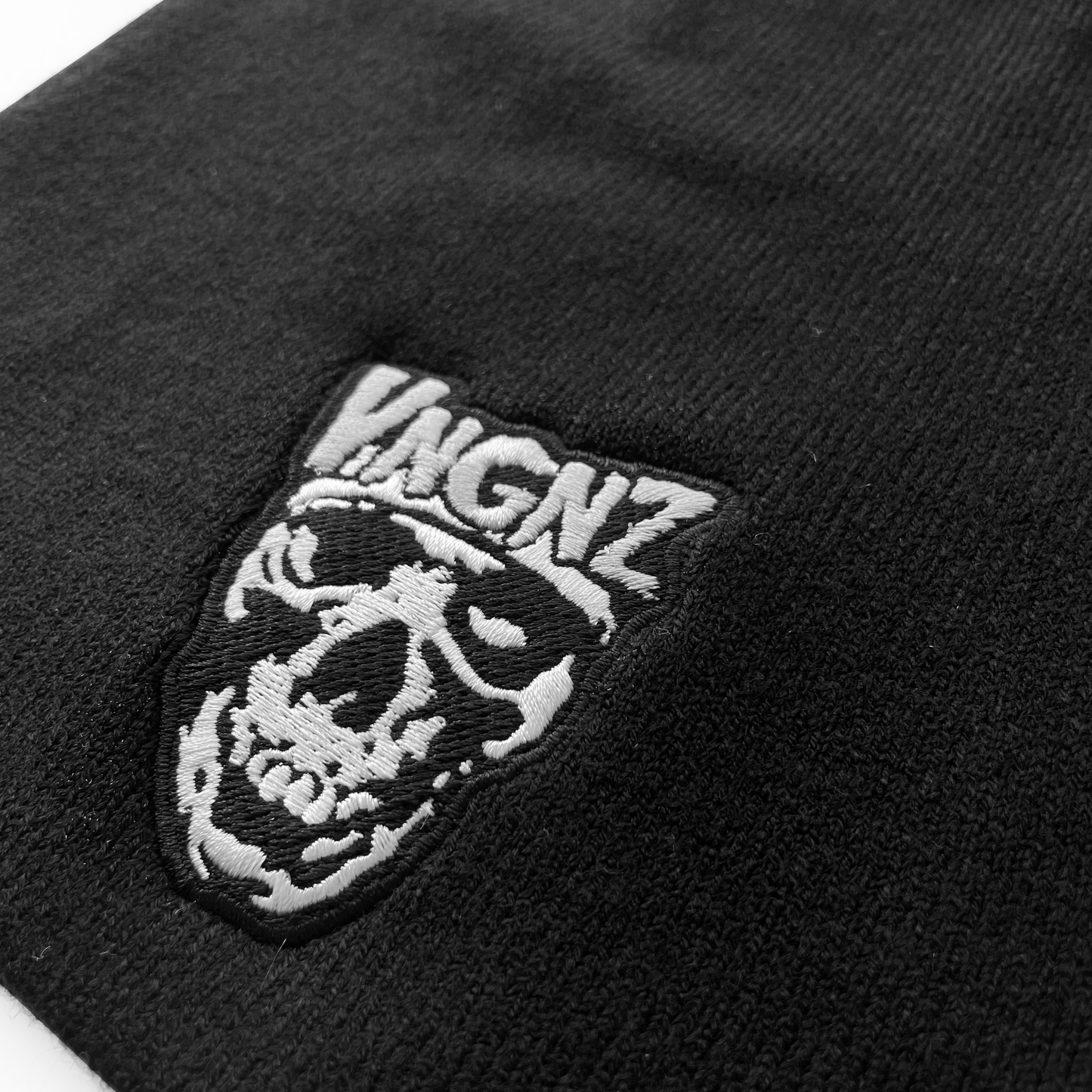 Black VNGNZ Skull Beanie - Grey VNGNZ