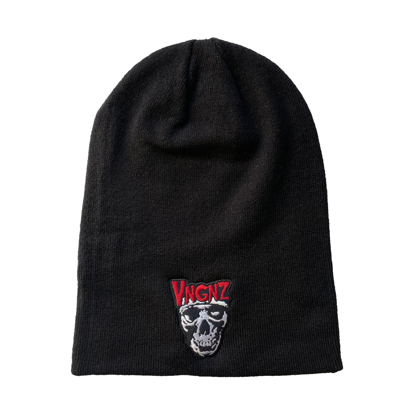 Black VNGNZ Skull Beanie - Red VNGNZ