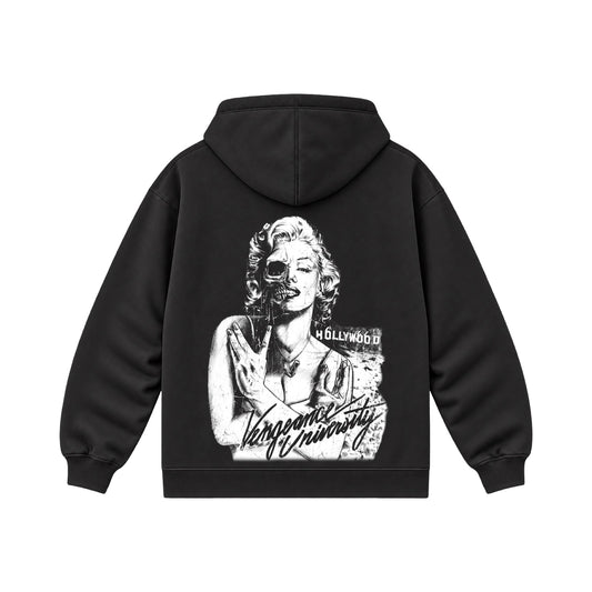 Marilyn Noir Zip-Up Hoodie (The Classics Collection)
