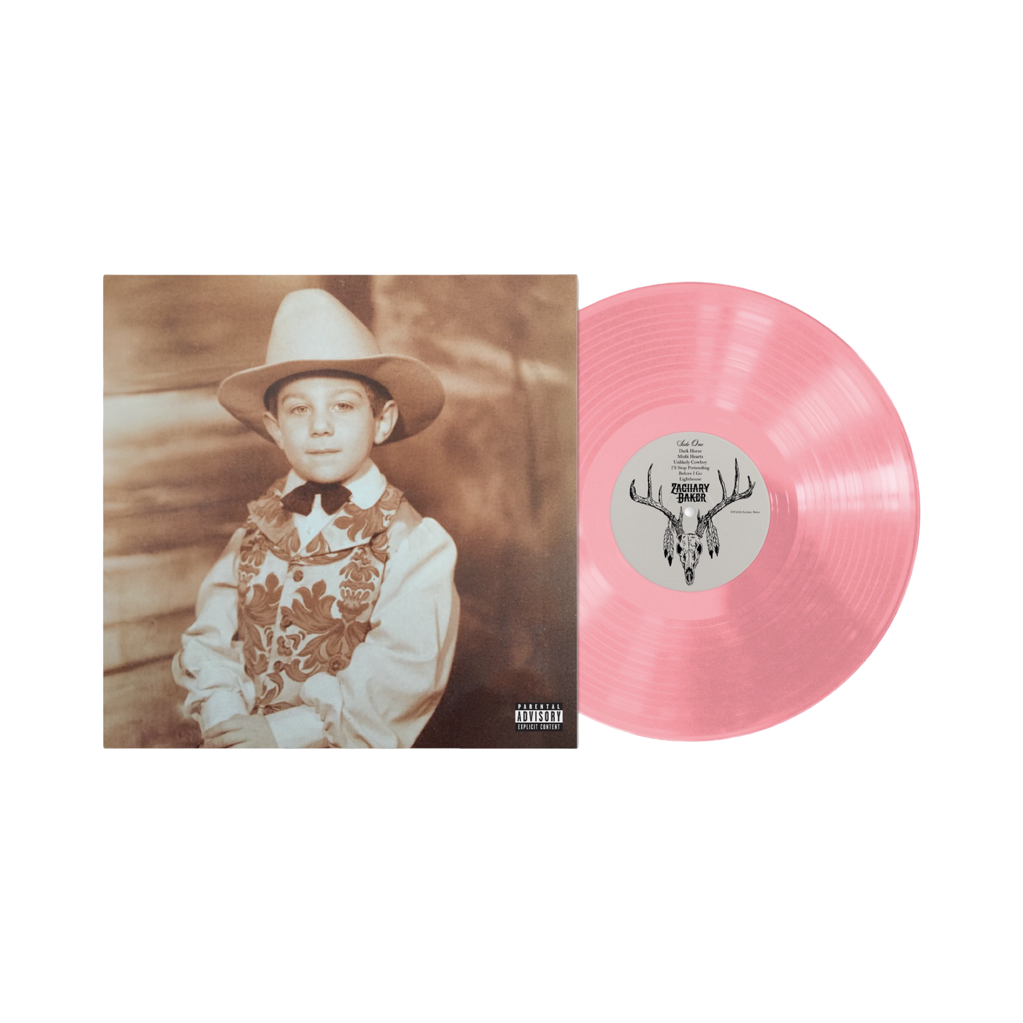 Zachary Baker 'Dark Horse' Clear Pink - Vinyl Record